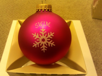 Swim Above Snowflake Christmas Ornament